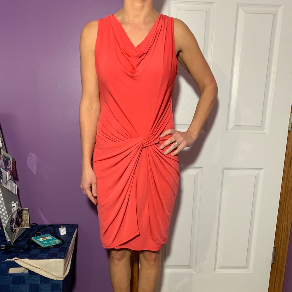 Electric Orange Bodycon dress